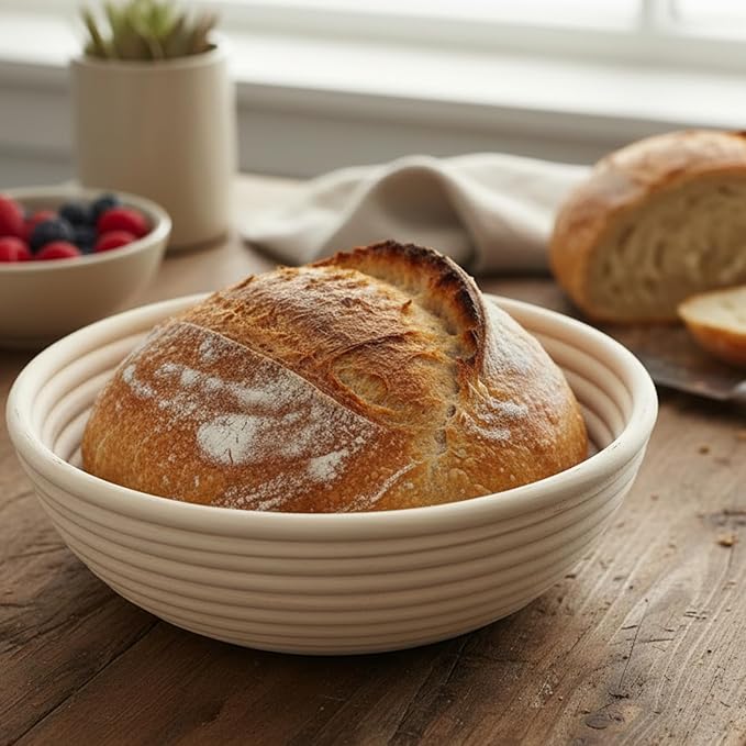 12 Pack 8" Round Banneton Proofing Baskets - Premium Artisan Rattan Bread Proofing Basket Set for Sourdough, Artisan Boules & Dough Rising – Bulk Supply for Home & Bakery - Image 4