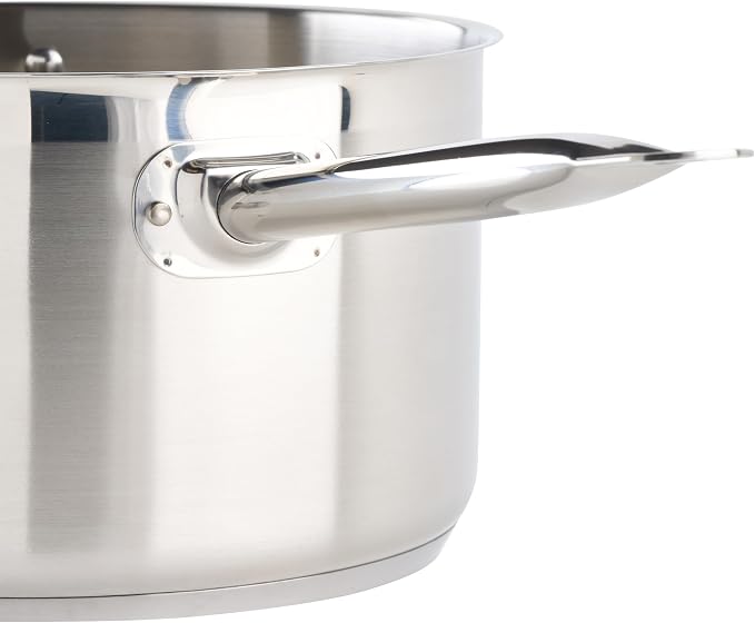 Winco 10 qt Stainless Steel Sauce pan with Cover - Image 4