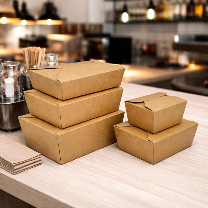 45oz 200Pack Kraft Paper To Go Boxes, Take Out Food Containers - Image 6