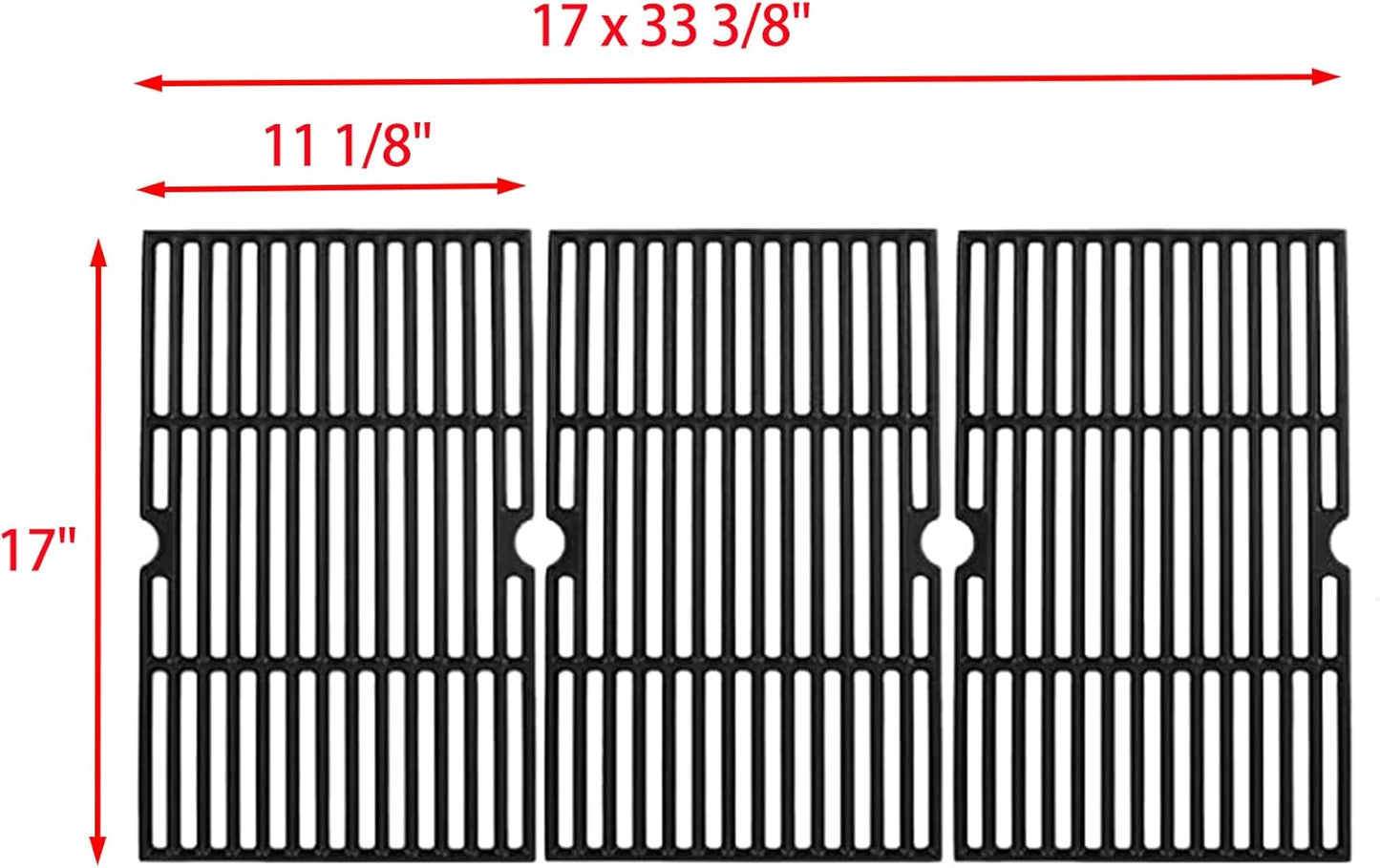 720-0896B 720-0896 Grill Grates Replacement Parts for Nexgrill 6 Burner 730-0898 720-0898 720-0898a 730-0896 730-0896b Grates 17 Inch Cast Iron Cooking Grid Nexgrill Outdoor Gas Grill Parts