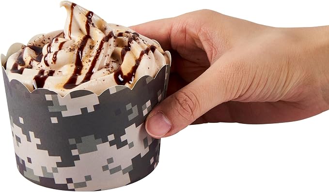 Restaurantware Baking Cups 200 Pack of 10 oz Paper Cupcake Liners Greaseproof Scalloped Oven-Safe Elegant Dessert Muffin Cups Disposable for Parties - Image 11