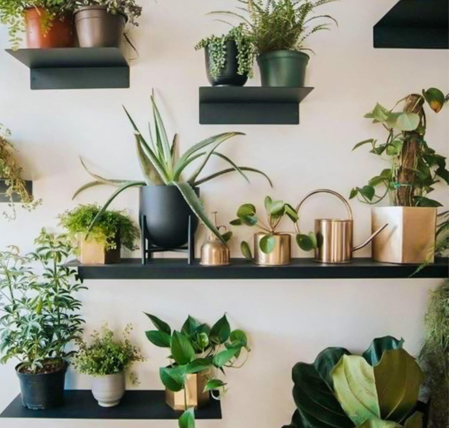 DIY CARTEL Made in USA Linear Floating Shelf - Raw Steel/Metal - Industrial Heavy Duty Metal Wall Mounted Modern Rustic Shelf Ledge (48-inch x 8-inch)