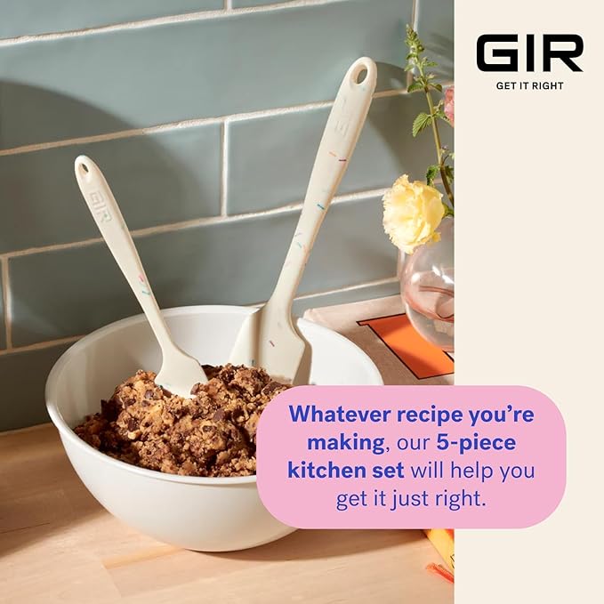GIR: Get It Right 5 Piece Silicone Ultimate Kitchen Utensils Set - Ladle, Spatula, Flip, Spoon & Spoonula - Non-Toxic Cooking Utensils for Nonstick Cookware, Cooking and Baking - Red - Image 5