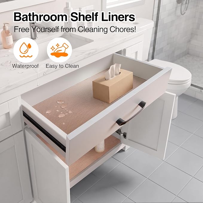 FLPMIX Large Cabinets Shelf Liner: 22" W x 300" L Clear Non-Adhesive - Image 7