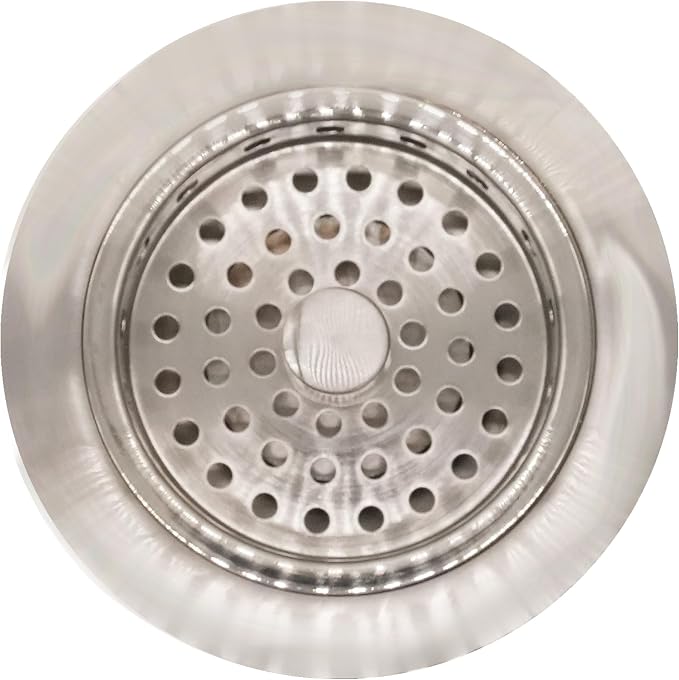 Westbrass D214-20 3-1/2" Post Style Large Kitchen Sink Basket Strainer, Stainless Steel - Image 2