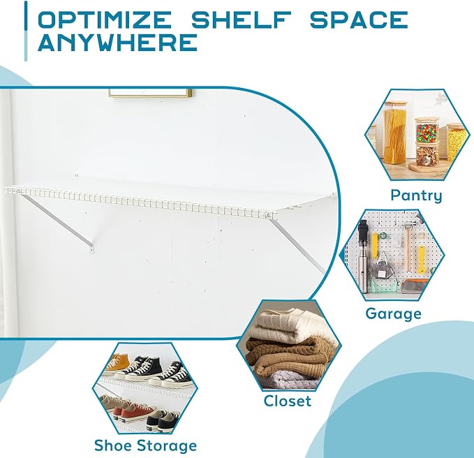 BRIAN & DANY Wire Shelf Liner, Set of 4, 48" x 12" Clear - Image 6