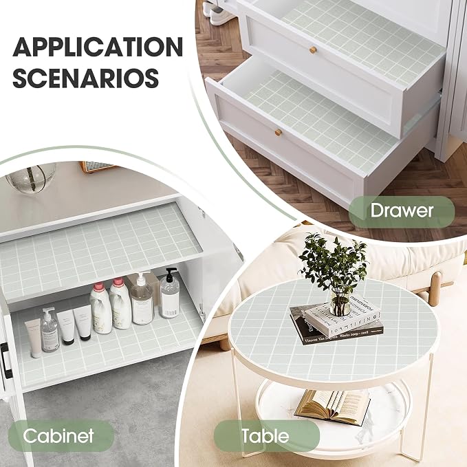 Beautysaid Shelf and Drawer Liner for Kitchen Cabinet Non Adhesive Non Slip - Image 7