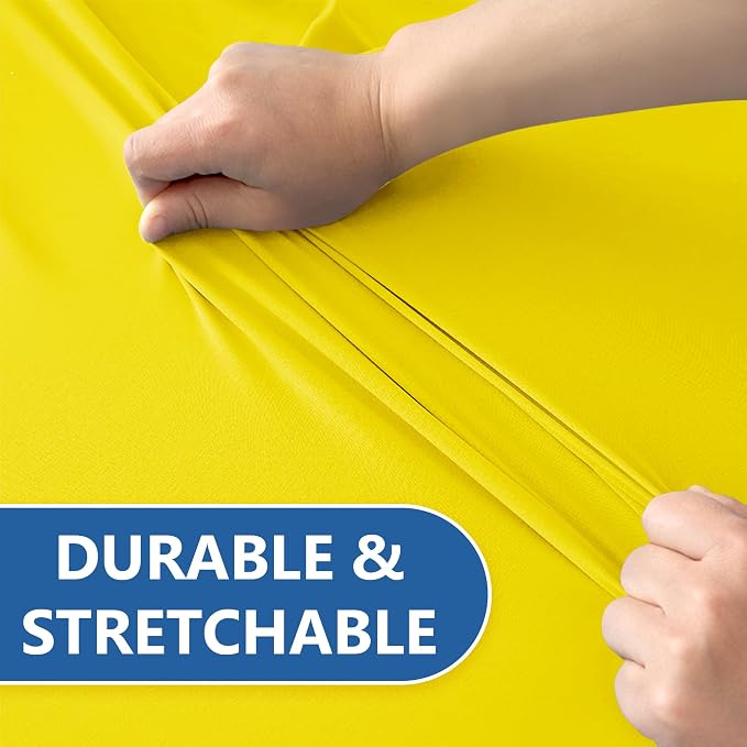 Cocktail Table Covers-Spandex Round High Top Table Cloths Party Yellow - Image 8