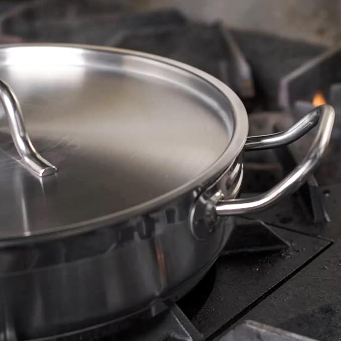 Stainless Steel Pots And Pans Set, Induction Cookware Set With 2 Saucepans, 2 Fry Pans Non-Stick, 5 Qt Sauté Pan And 12 Qt Stock Pot, Stainless Steel Cookware Set (10-Piece) - Image 4