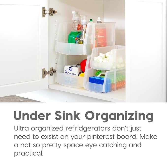 IRIS USA 4-Pack, X Large Plastic Stackable Storage Bin Organizer, Clear - Image 7