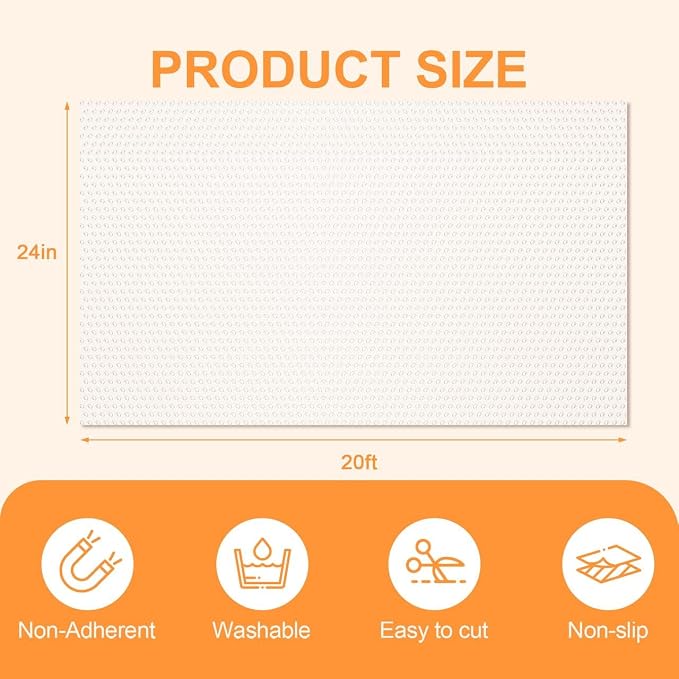 Shelf Liner 24IN x 20FT for Kitchen Cabinet Drawer, Fridge Liner, Spotted - Image 2