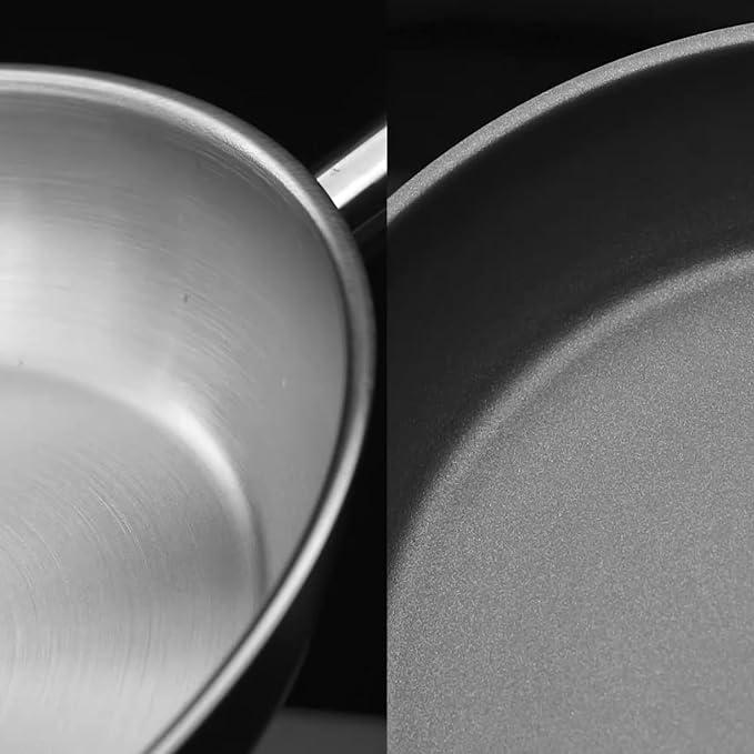Stainless Steel Pots And Pans Set, Induction Cookware Set With 2 Saucepans, 2 Fry Pans Non-Stick, 5 Qt Sauté Pan And 12 Qt Stock Pot, Stainless Steel Cookware Set (10-Piece) - Image 2