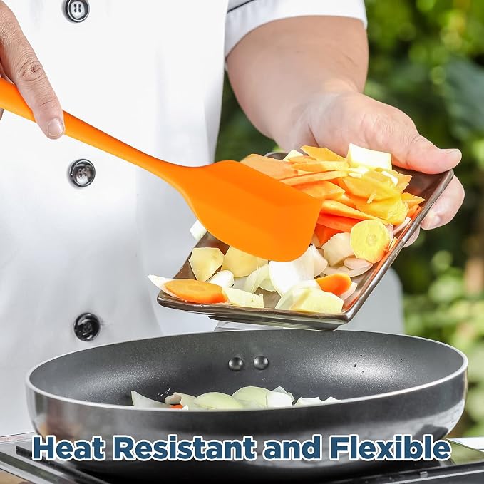 Irenare 36 Pcs Mini Silicone Spatulas Bulk 8.3 Inch Heat Resistant Scrapers Rubber Spatulas Seamless Design Non Stick Flexible for Kitchen Use Cooking Baking Mixing - Image 4