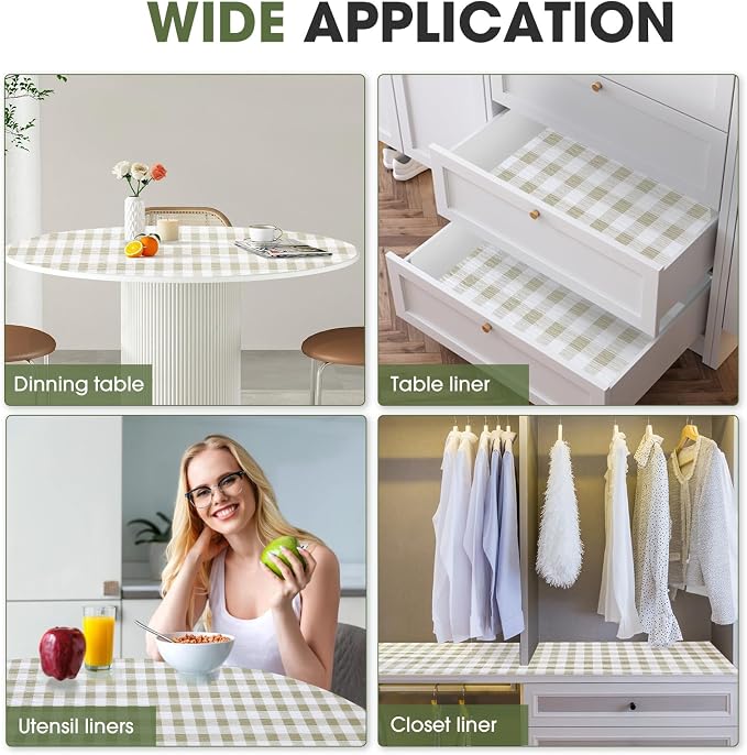 Beautysaid Shelf and Drawer Liner for Kitchen Cabinet Non Adhesive Non Slip - Image 9