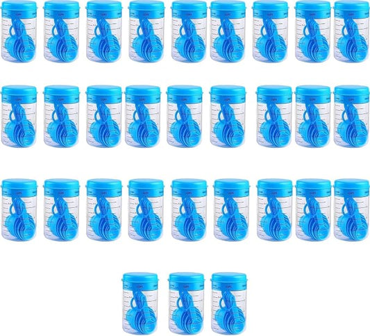 7 Piece Kitchen Measuring Tool, Plastic Measuring Cup Measuring Spoon with Scale Scale Set Plastic Measuring Cup Set Kitchen Tool, Nesting Measuring Cups Measuring Cups, for Cooking (30PCS Blue) by Unknown