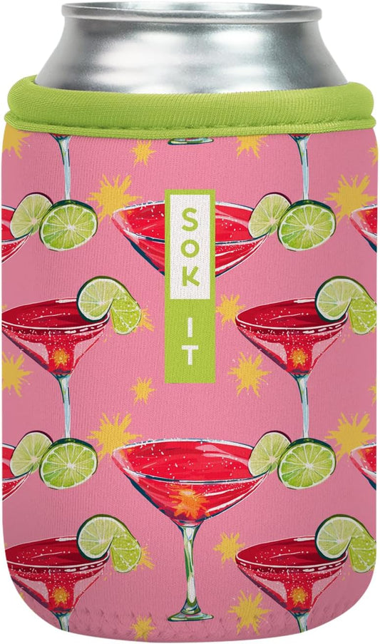Sok It CanSok Sleeve for Beer & Soda Insulated Neoprene Cover (Lime After Lime, 12oz Can Sleeve)