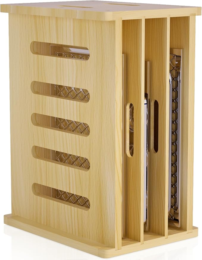 4 Tier Wooden Tray Dividers for Cabinets by Exttlliy