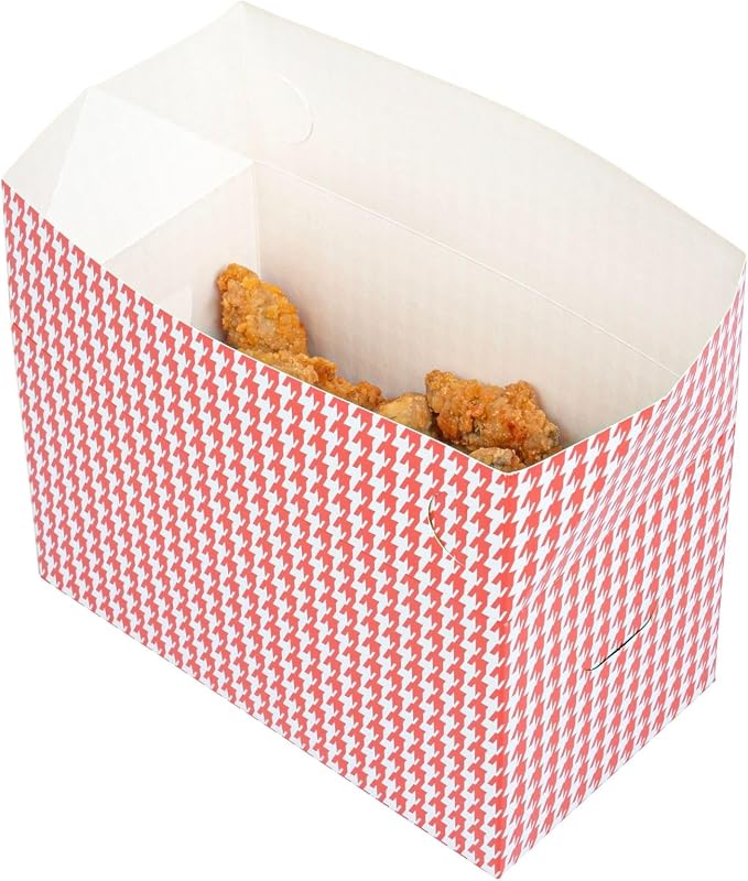 Restaurantware Takeout Lunch Box 400 Count 80 Ounces Spill-Resistant Chicken Box Freezer-Safe Greaseproof Paper Red by Restaurantware