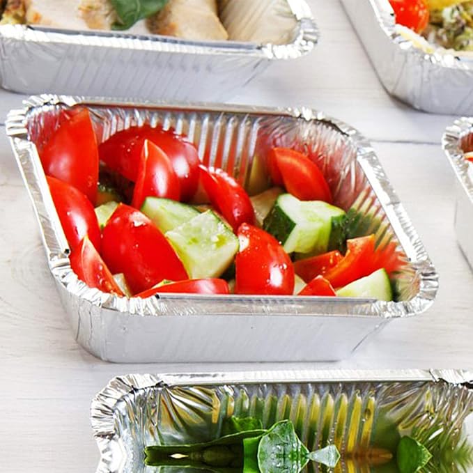 Tiger Chef Aluminum Foil Pans - Disposable Freezer to Oven Safe Containers for Takeout, Baking, Cooking, Storing and Freezing (40, 1 Lb with Board Lids) - Image 7