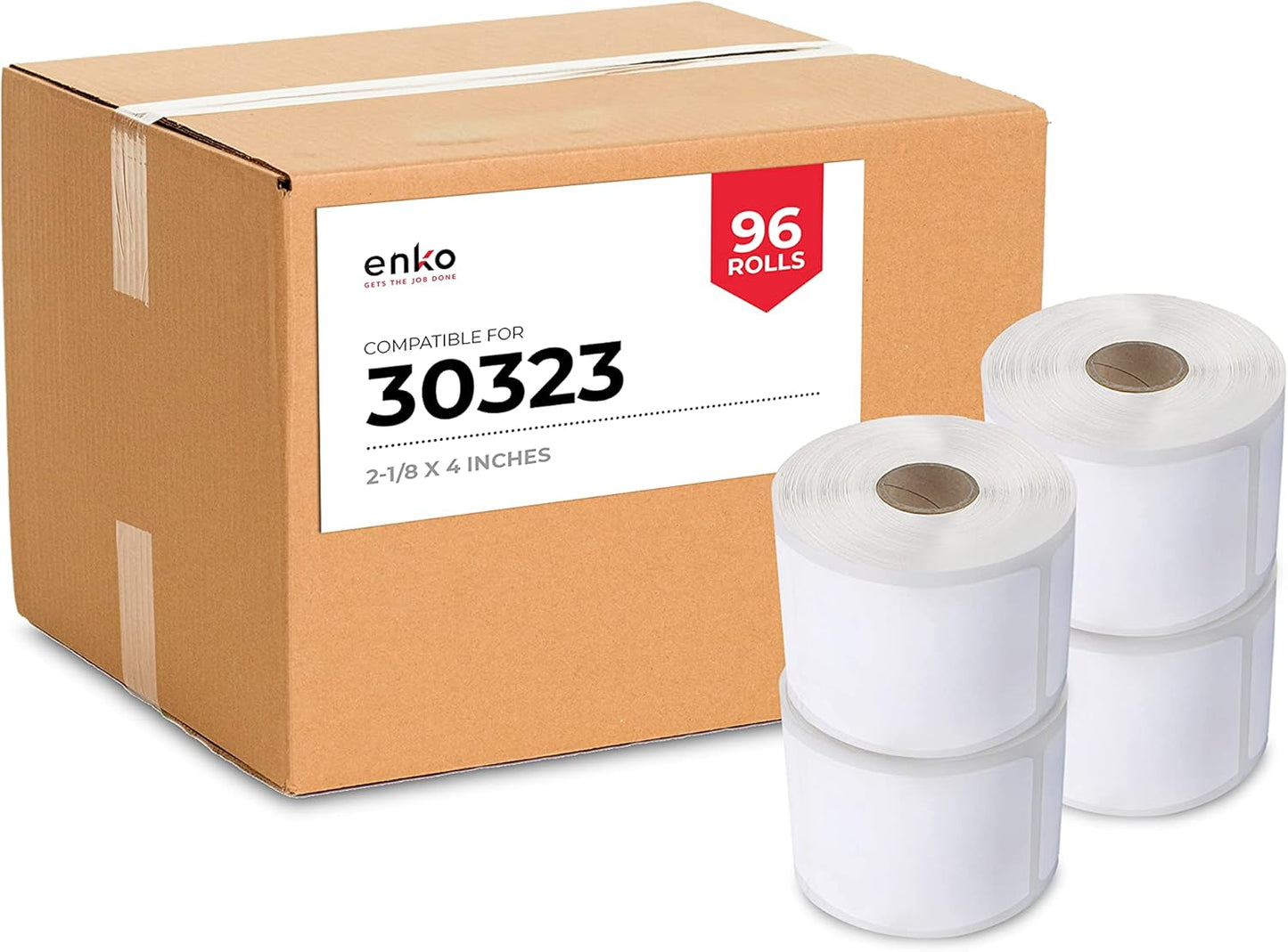 enKo (96 Rolls, 21,120 Labels) Address & Shipping Labels 30323 Compatible for Dymo LabelWriter (2-1/8 x 4")