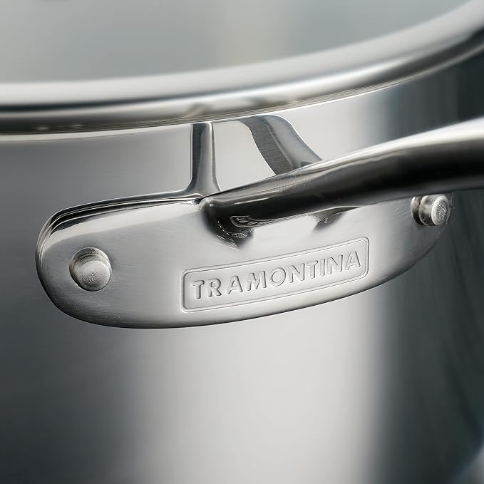 Tramontina Boston Tri-Ply Clad Stainless Steel 6-Quart Saute Pan with Lid - Image 5
