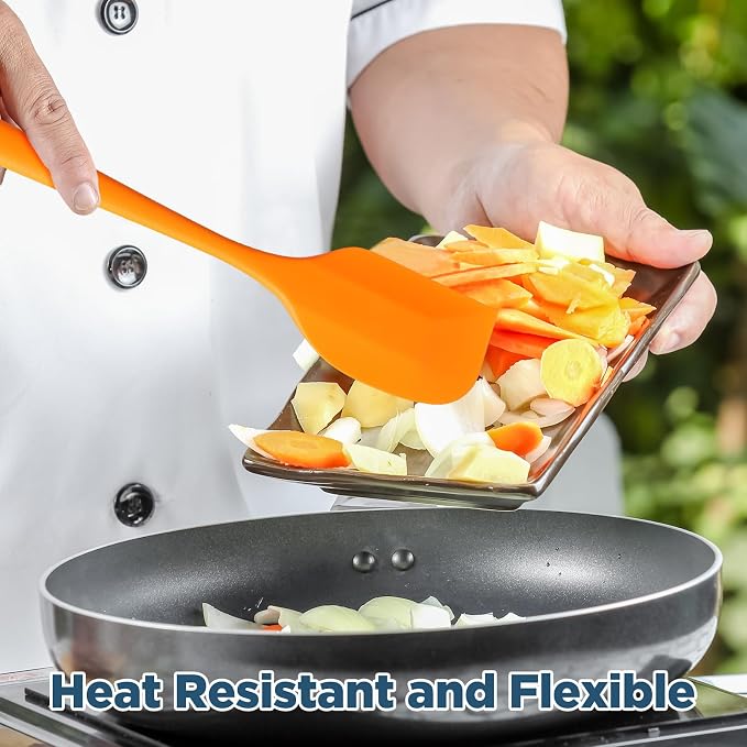 Irenare 65 Pcs Mini Silicone Spatulas Bulk 8.3 Inch Heat Resistant Scrapers Rubber Spatulas Seamless Design Non Stick Flexible for Kitchen Use Cooking Baking Mixing - Image 4