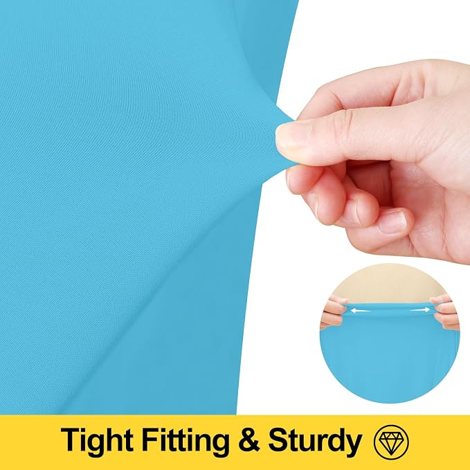 Smiry Spandex Elastic Fitted Table Cloth Skirt for 8FT Rectangle Table - Image 3