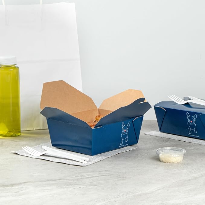 Restaurantware-Bio Tek 6.7 x 5.5 x 2.6 Inch Food Containers, 200 Durable Takeaway Boxes - Disposable, Sturdy, Frenchie Paper 45 Ounce Takeout Boxes, Rectangle, For Takeouts And Delivery, Or Picnics - Image 8