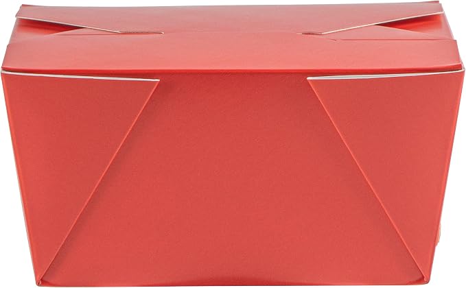 Restaurantware Bio Tek 30 Ounce Take Out Boxes 200 To Go Lunch Boxes - Tab-Lock Closure Heat-Tolerant Red Paper Disposable Lunch Boxes Greaseproof For Hot And Cold Foods - Image 15