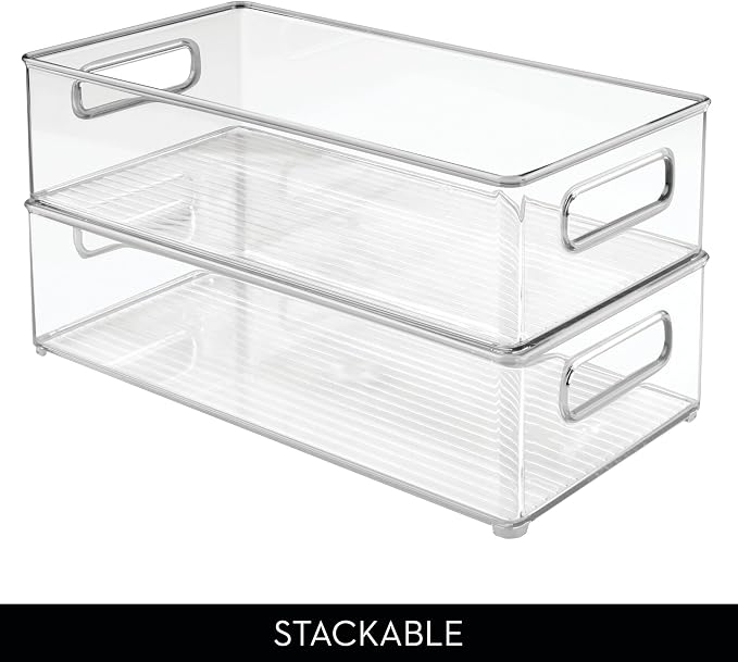 iDesign Stackable Fridge Bin | Storage Bin for Freezer or Pantry Organization, Clear, Made in USA - Image 5