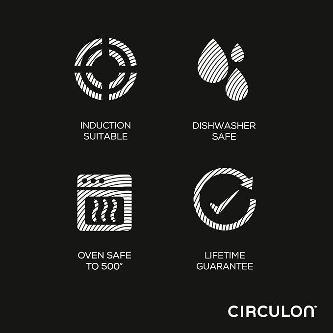 Circulon Clad Stainless Steel Induction Frying Pan and Wok Set with Hybrid SteelShield and Nonstick Technology, 4 Piece - Stainless Steel - Image 7