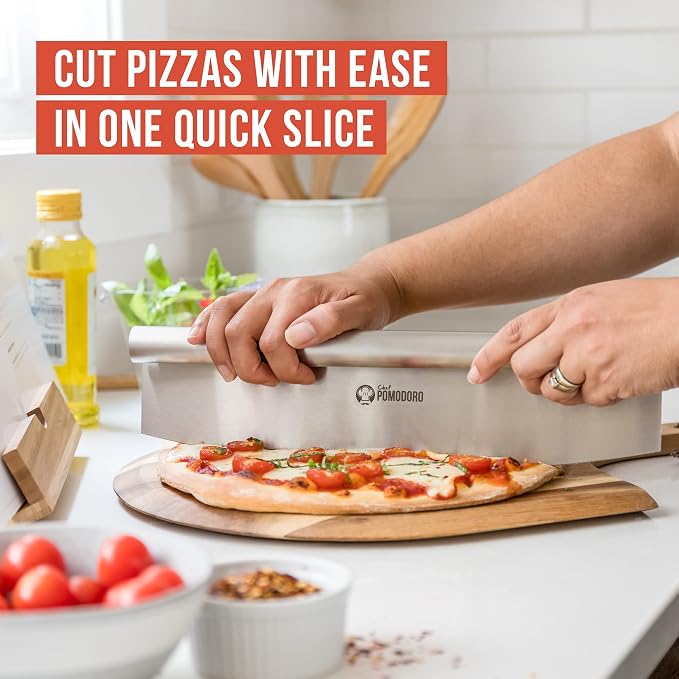 Chef Pomodoro Pizza Peel and Cutter Set, Foldable Handle, 12x14 in | Commercial-grade Aluminum, Foldable Wood Handle; Pizza Spatula/Paddle for Bread & Pastries; Compact for Storage - Image 7