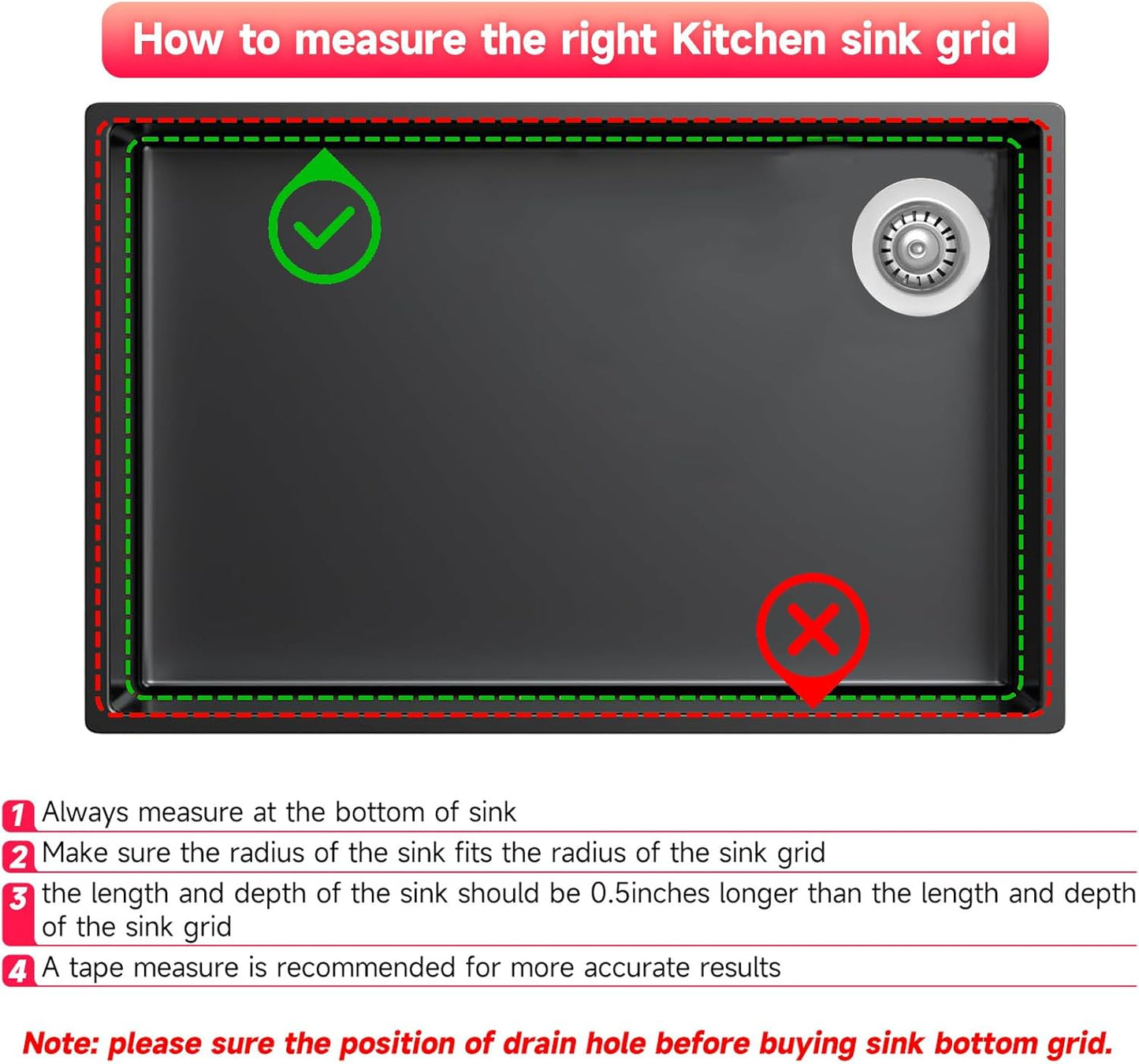 26.18'' x 14.76'' K-6449-ST Stainless Steel Bottom Basin Rack, Sink Protector for Kohler Sink Racks Whitehaven 5827 and K-5826, Includes Left and Right Racks