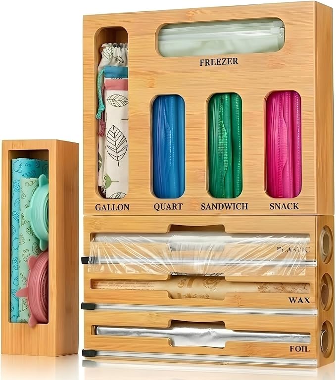 9 IN 1 Storage Bag Organizer for Kitchen Drawer - Wall Mounted by AREENHOME