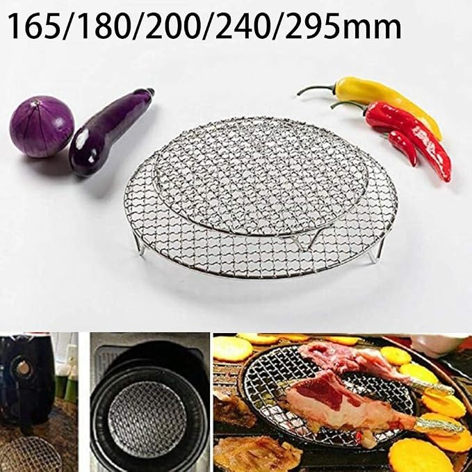 Cooling rack,Grill rack, Round Cooling Baking Rack 201 Stainless Steel Wire Oven Grill Sheet,stainless Steel Round Wire Oven Racks for Cooling Baking Cooking Steaming,(180mm) - Image 4