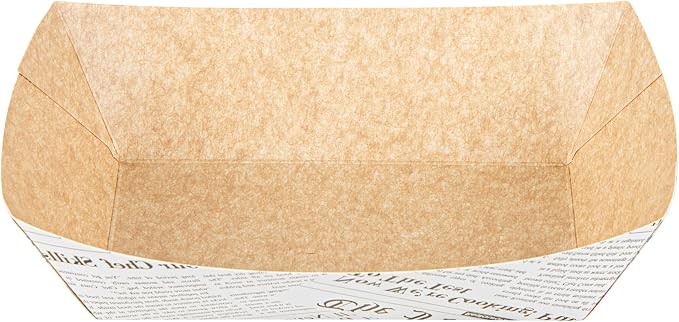 Restaurantware Paper lb Newsprint Food Tray Boat, 50 Pack - Image 11