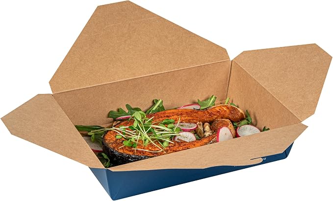 Restaurantware-Bio Tek 8.5 x 6.2 x 1.9 Inch Food Containers, 200 Durable Takeaway Boxes - Disposable, Sturdy, Frenchie Paper 49 Ounce Takeout Boxes, Rectangle, For Takeouts And Delivery, Or Picnics - Image 10
