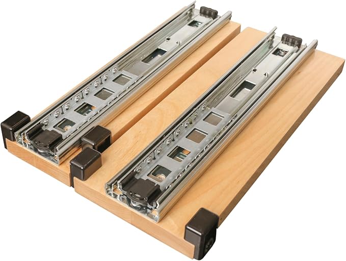 Rev-A-Shelf 9" Pullout Organizer, 2 Tier Triple Narrow Upright Shelf, 5WU2-9N3-1 - Image 11