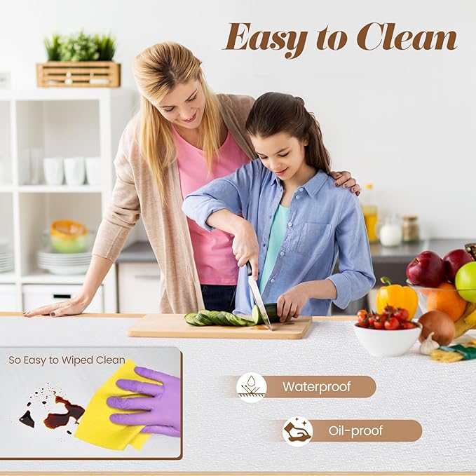 Drawer Shelf Liner for Kitchen Cabinets, Non Adhesive Slip Resistant Shelf Paper Easy to Clean, Strong Grip Thickened Waterproof Washable Mats for Pantry Shelves Cupboard Dresser, White, 17.5in x 20FT - Image 4