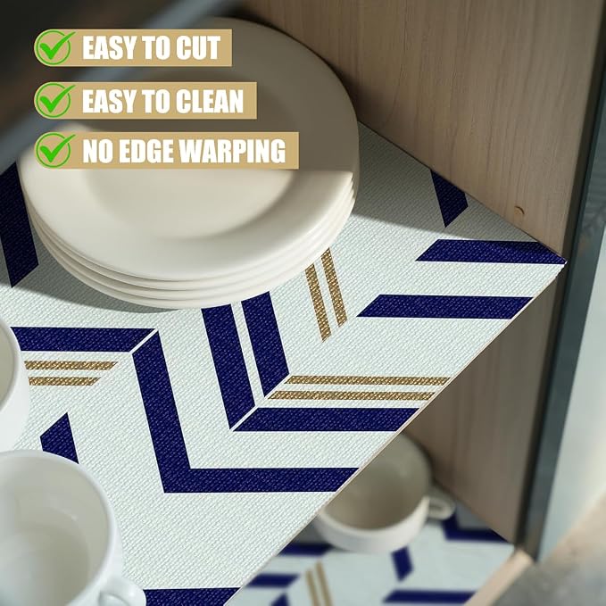 Drawer Shelf Liner for Kitchen Cabinet Non-Adhesive 12IN x 10FT - Image 2