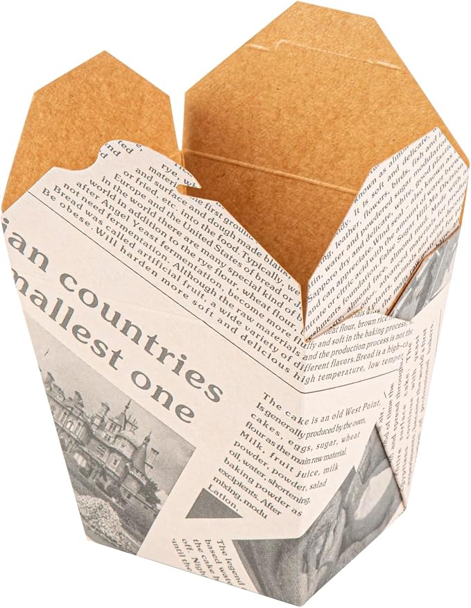 Restaurantware 26 oz Paper Square Noodle Take Out Container, 200 Ct - Image 8