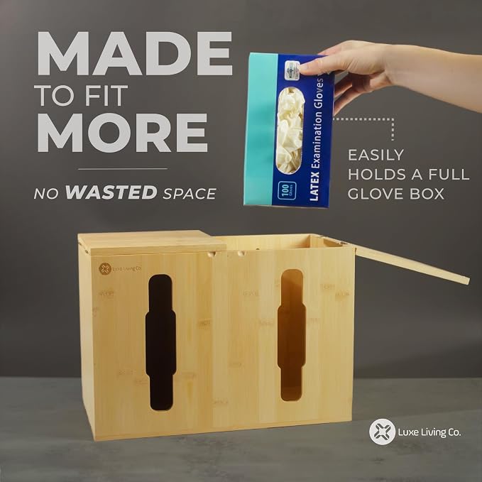 2-in-1 Bamboo Plastic Bag Holder and Trash Dispenser – Large Capacity Storage for Kitchen Cabinet, Under Sink Storage, Pantry Organizers, Laundry Room Organization, Kitchen Must Haves 2025 - Image 8