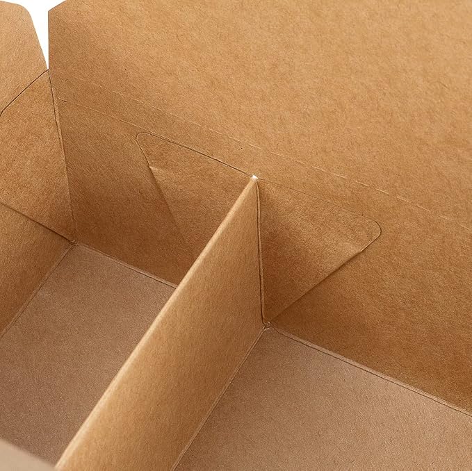 Restaurantware-Bio Tek 47 Ounce Paper Take Out Containers, 200 2-Compartment Kraft Take Out Boxes - Greaseproof, Tab-Lock Closure, Kraft Paper To Go Boxes, Sturdy, Safe For Hot Or Cold Foods - Image 13