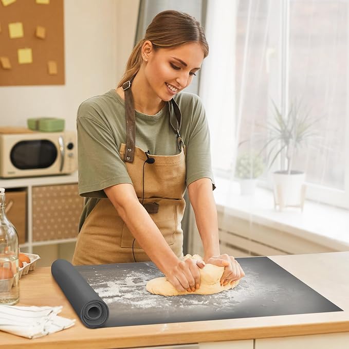 Silicone Baking Mat Roll, Non Stick Heat Resistant Silicone Baking Mats, Pastry Mat, No Slip Reusable Freeze Dryer Mat, Countertop Protector Mat, Cut to size fit different Sharp Oven Pans Dishes Tins - Image 8