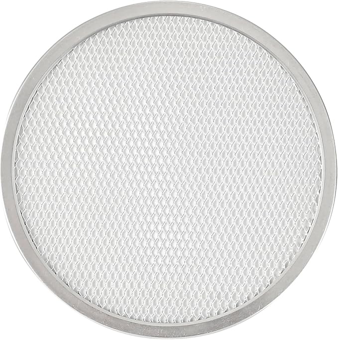 Restaurantware 10 Inch Aluminum Pizza Screen Pack of 144 Mesh Baking Tool For Crispy Crust, Lightweight Stackable Seamless Rim Rust-Resistant Baking Screen, Reusable for Pizzerias, Home Oven Use - Image 10