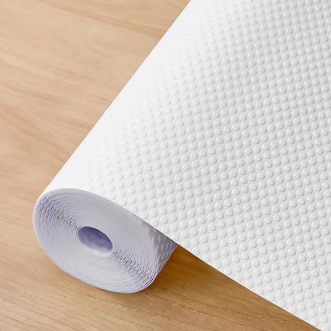 100% EVA Shelf Liner Waterproof Non Adhesive, 24" x 240", White by ALIUNI