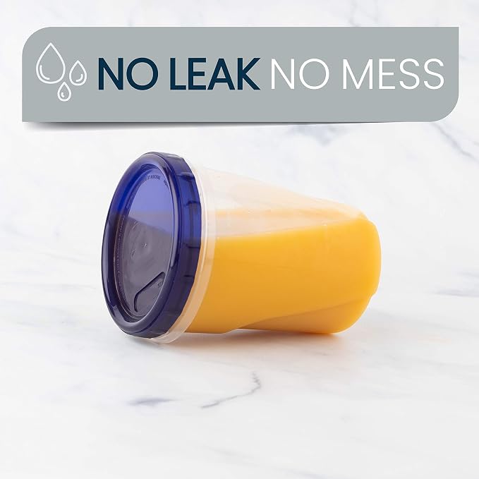 PLASTICPRO 32 oz Twist Top Deli Containers Clear bottom With blue 72 Pack - Image 4