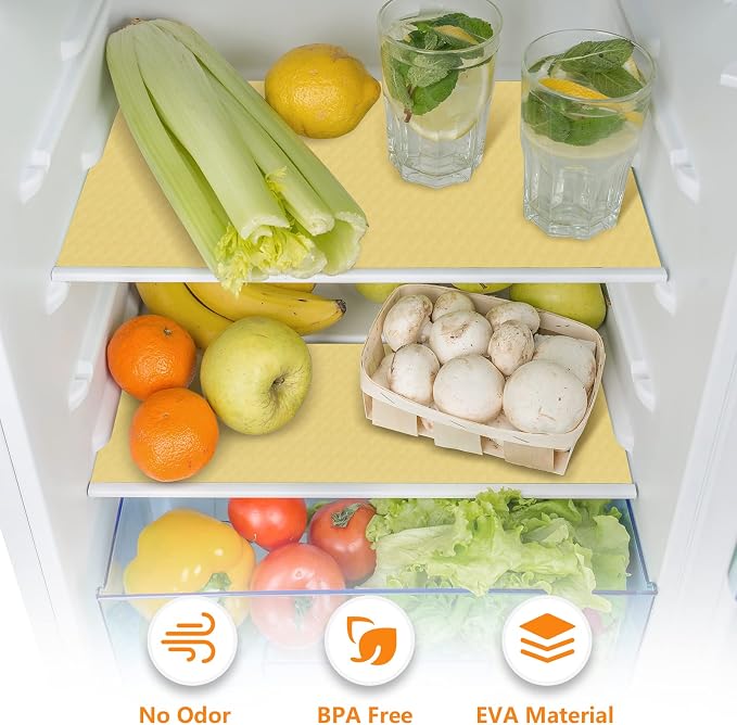 Shelf Liner for Kitchen Cabinets, Drawer, Fridge Liner Yellow 11.8"× 393.7" - Image 6