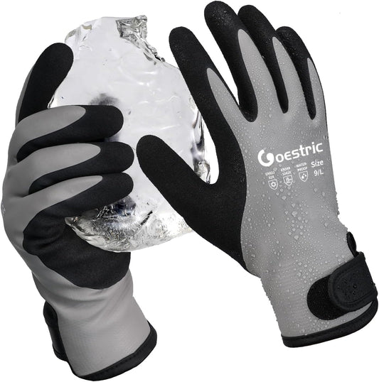 Waterproof Winter Gloves for Men & Women, Insulated Work Gloves with Grip for Cold Weather, Construction & Snow Work