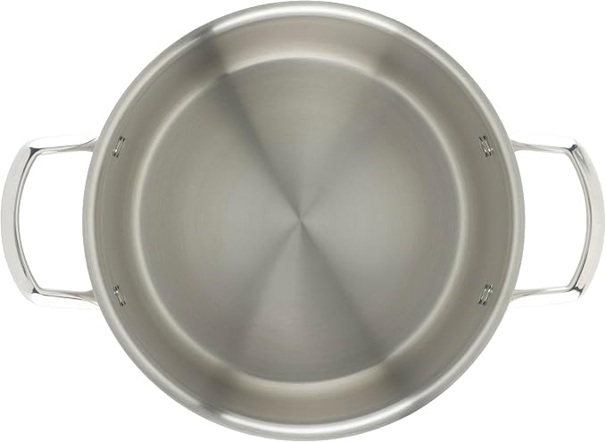 WINCO Tri-Ply Stock Pot, 6-quart-qt-6qt, Silver - Image 7